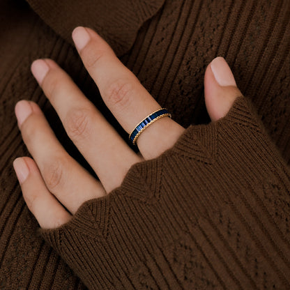 Baguette Birthstone Eternity Band