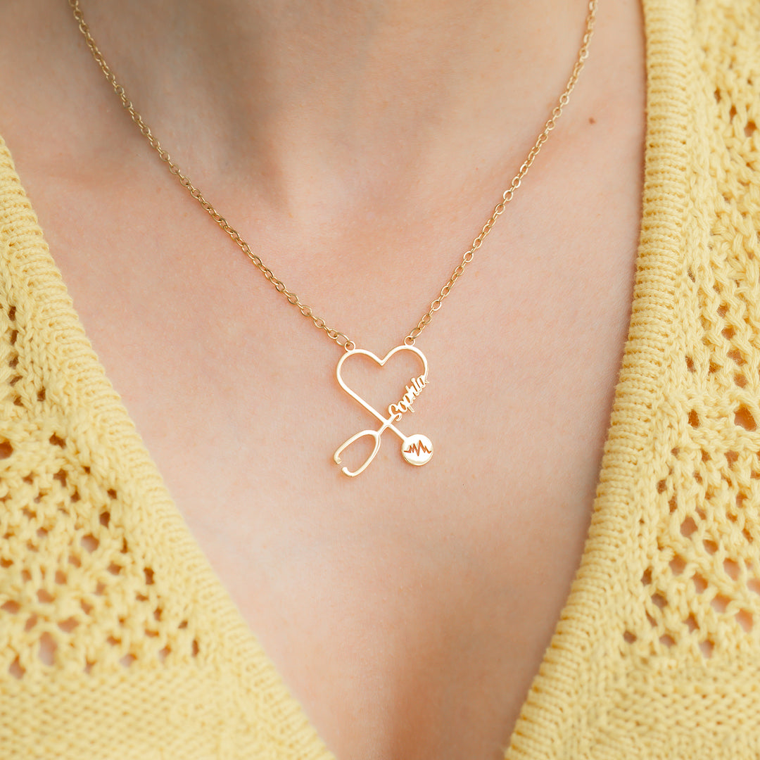 Stethosope Name Necklace