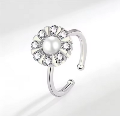 Pearls Sun Anxiety Ring