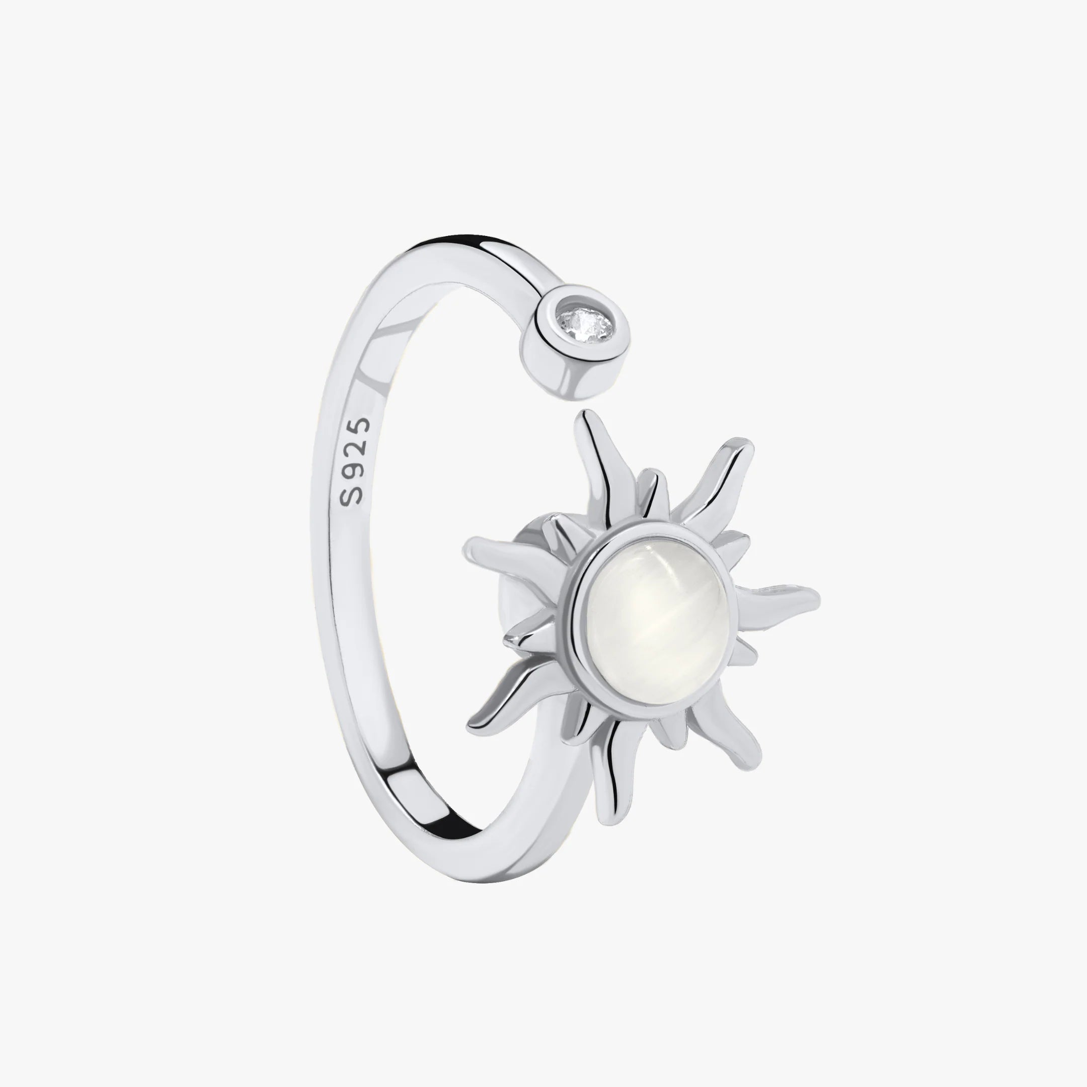Sun Ring for Anxiety Sterling Adjustable
