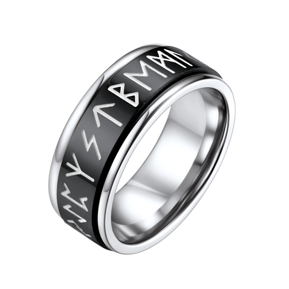 Vintage Nordic Rune Ring for Men