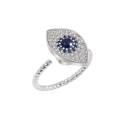 Plated Evil Eye Fidget Spinner Ring