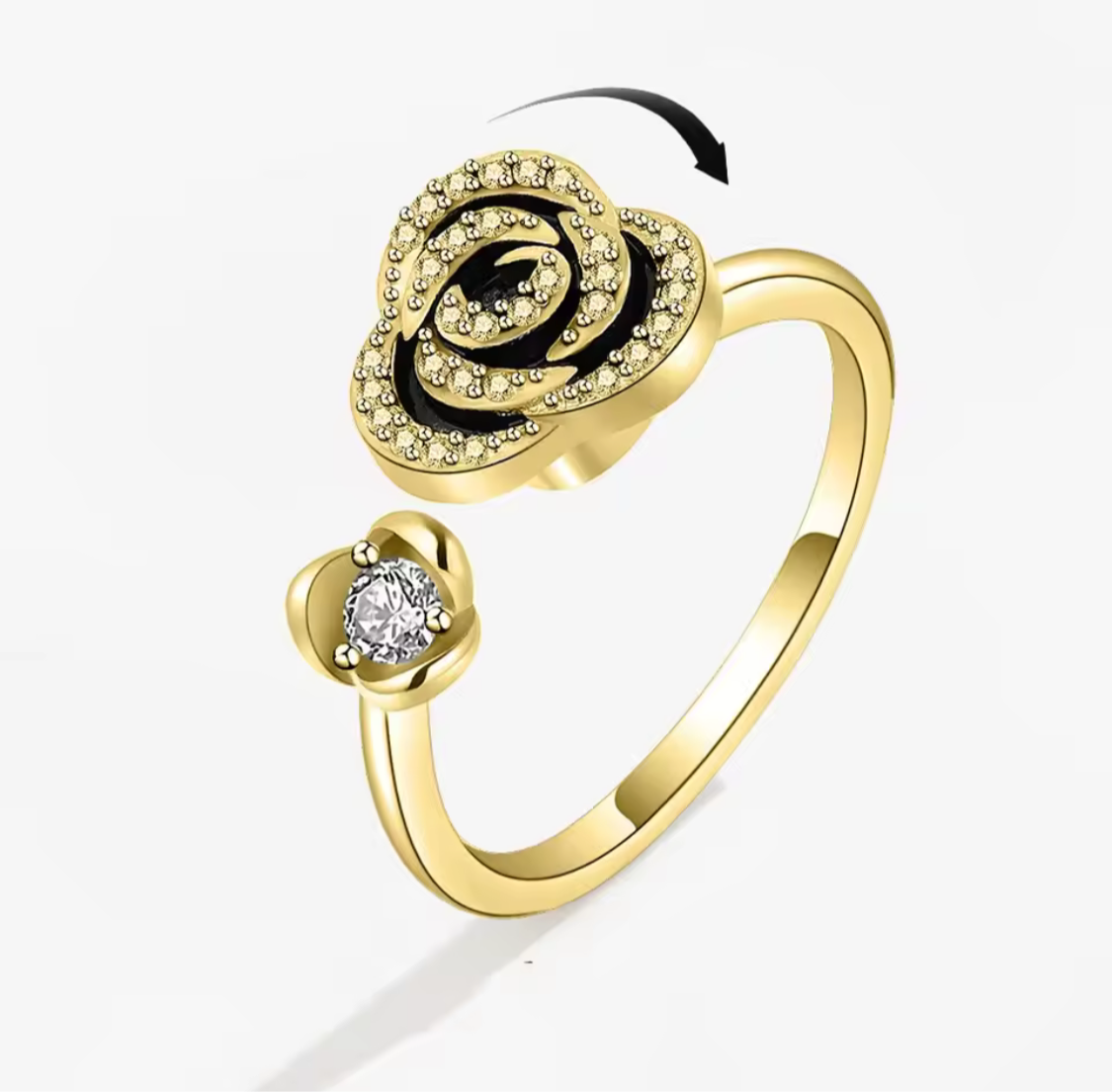 Calm Rose Ring Gold