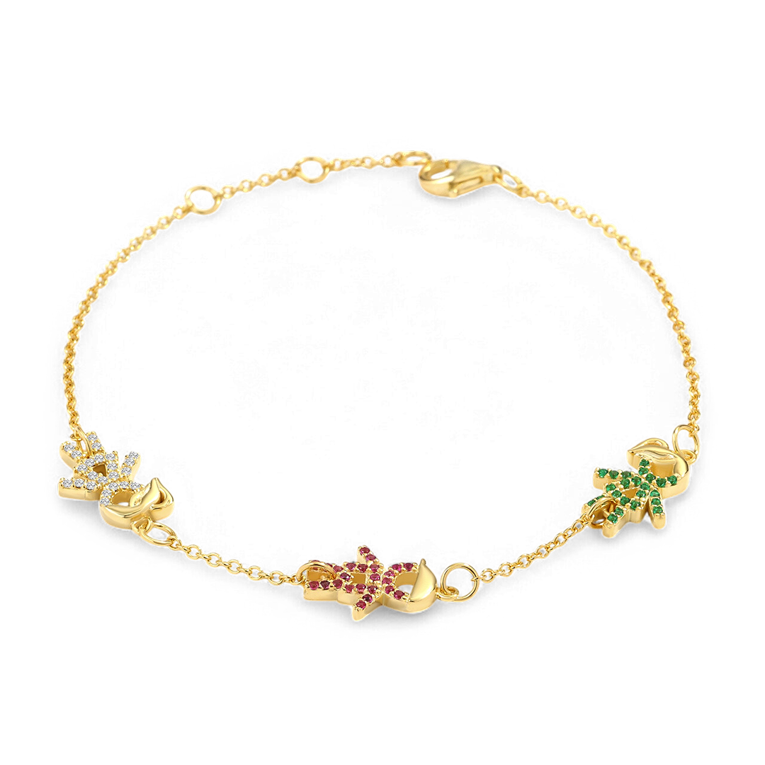 Personalized Mom Bracelet With Birthstone Kids