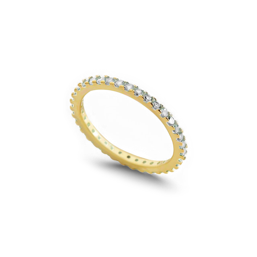 April Birthstone Eternity Stacking Ring
