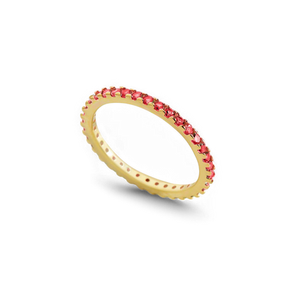January Birthstone Eternity Stacking Ring