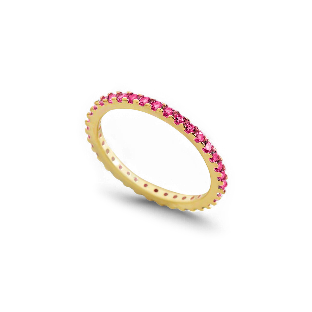 July Birthstone Eternity Stacking Ring