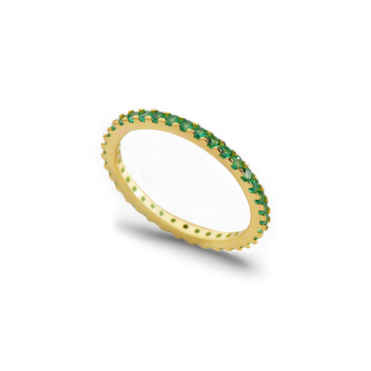 May Birthstone Eternity Stacking Ring