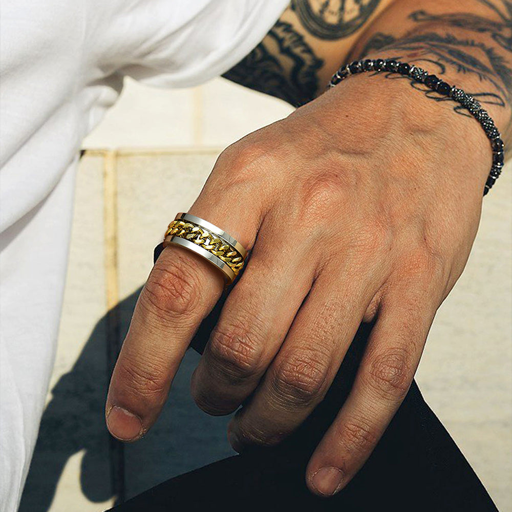 Chain Trivora Anxiety Ring for Men