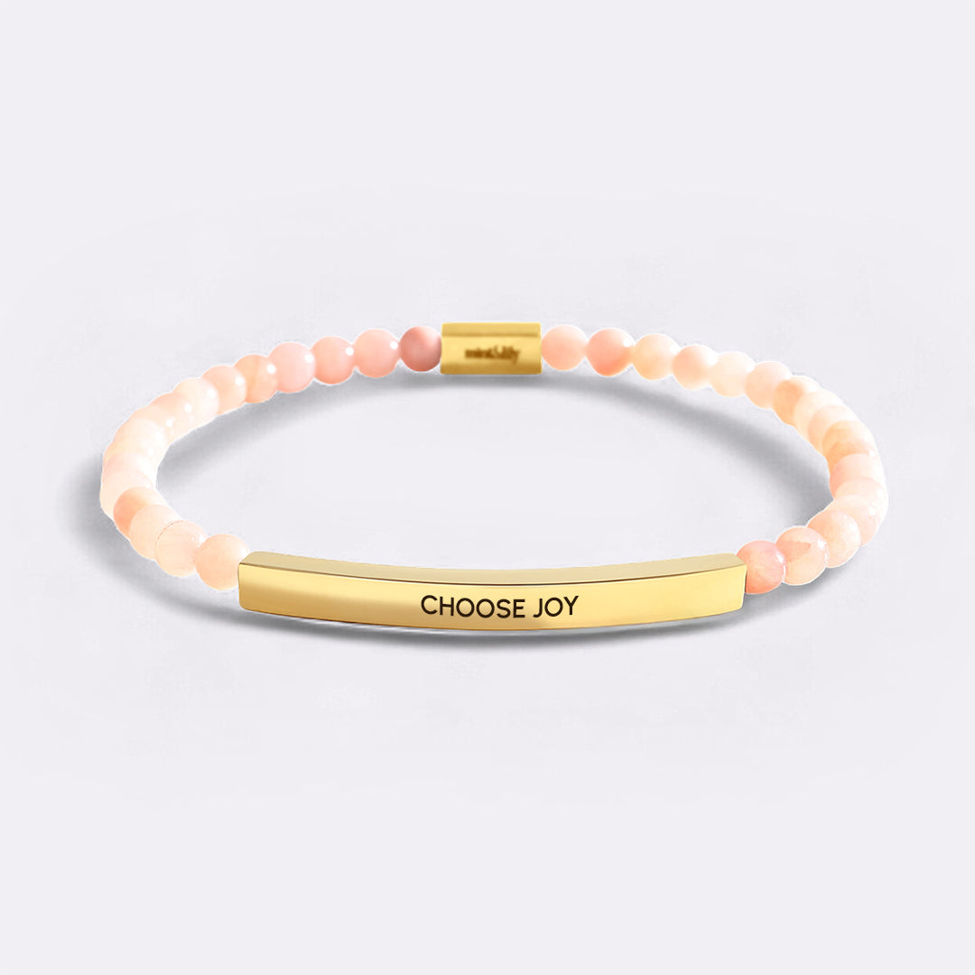 Choose Joy Gold Beaded Inspire Bracelet