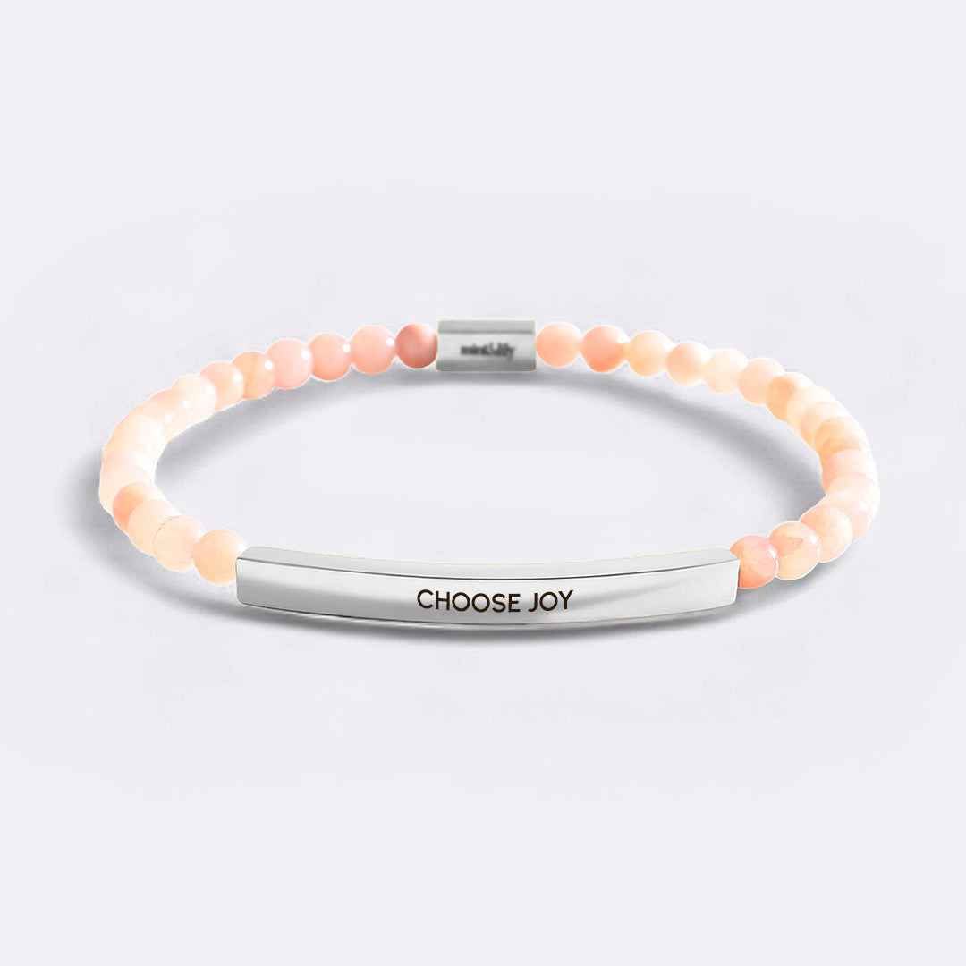 Choose Joy Silver Beaded Inspire Bracelet