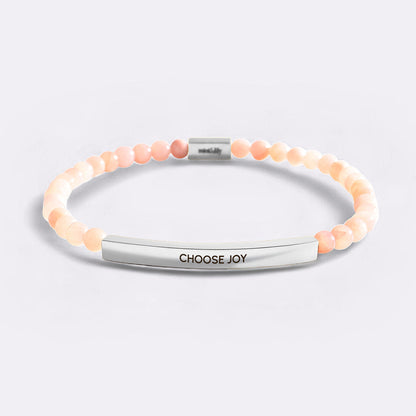 Choose Joy Silver Beaded Inspire Bracelet