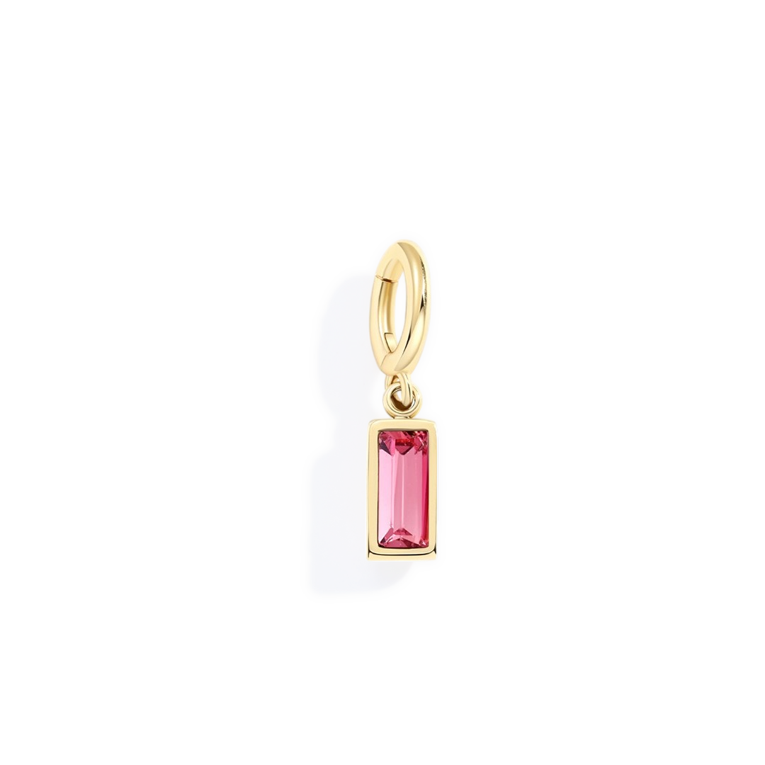 Dainty Baguette Birthstone Charm