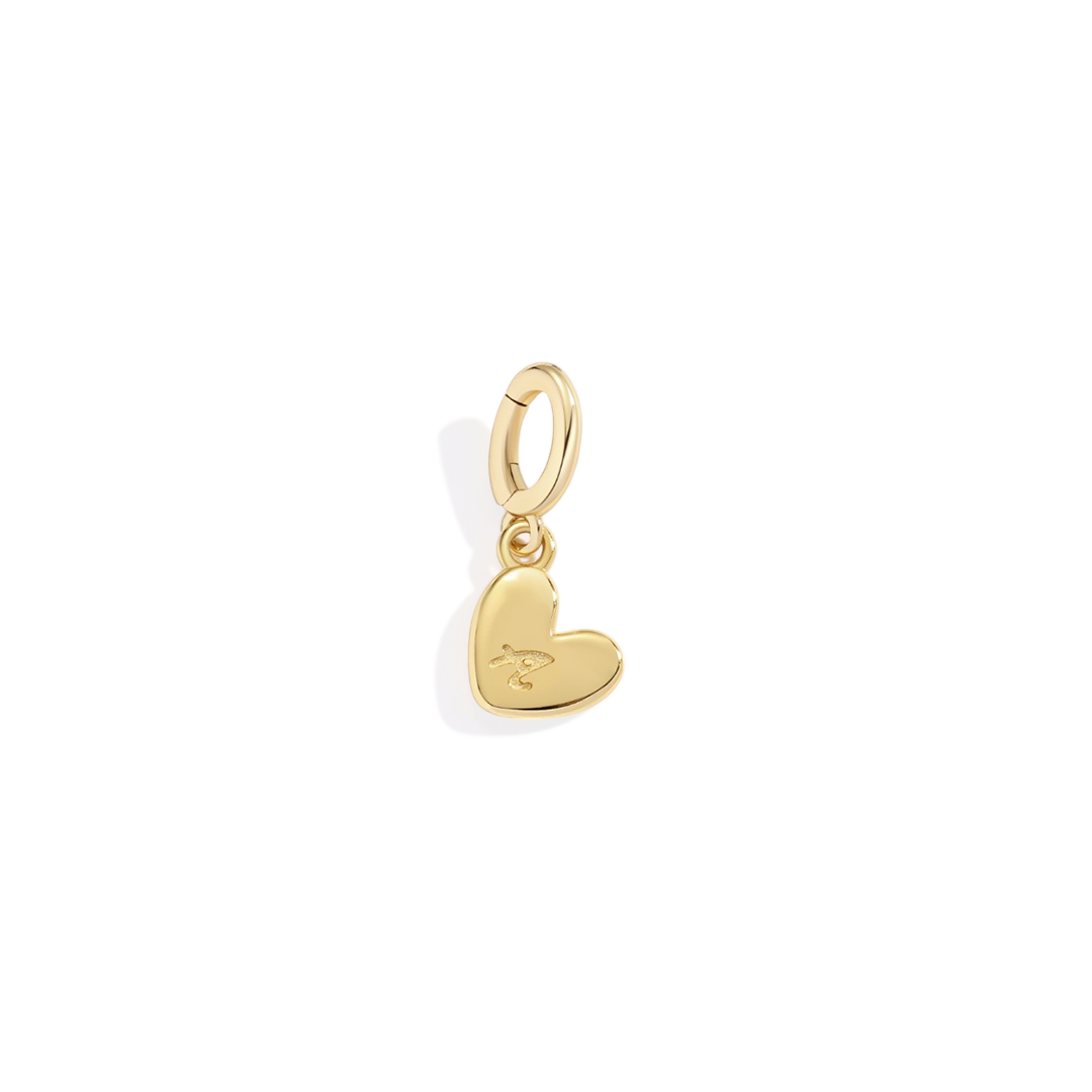 Dainty Heart Initial Charm