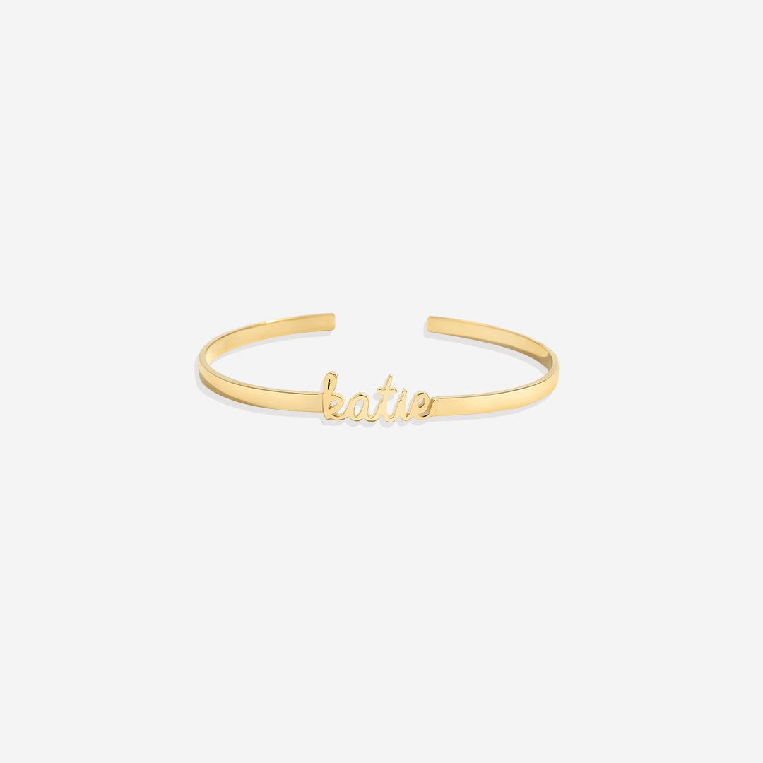 Dainty Name Cuff Bracelet