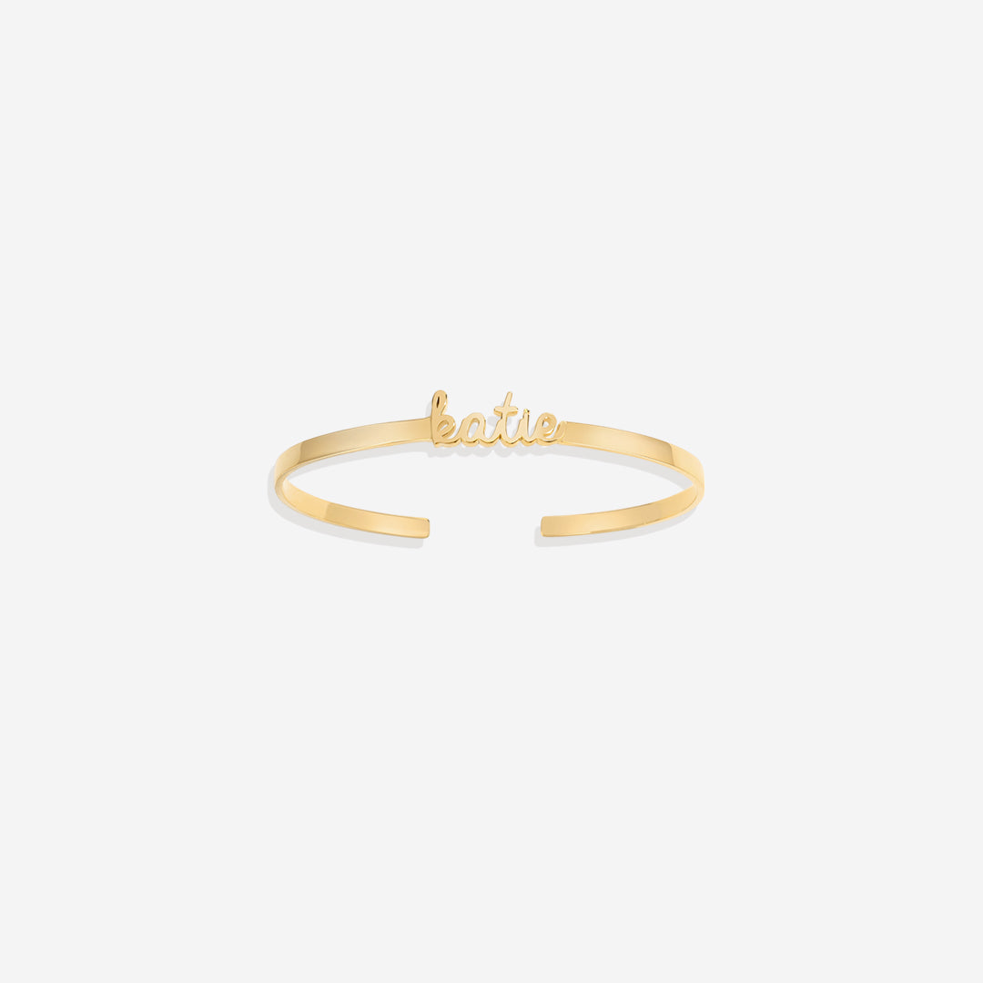 Dainty Name Cuff Bracelet
