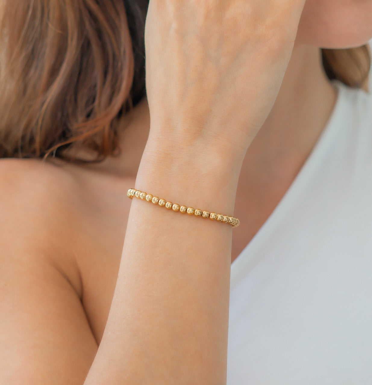 Dainty Gold Beaded Bracelet