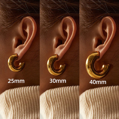 Kallie Gold Chunky Hoop Earrings