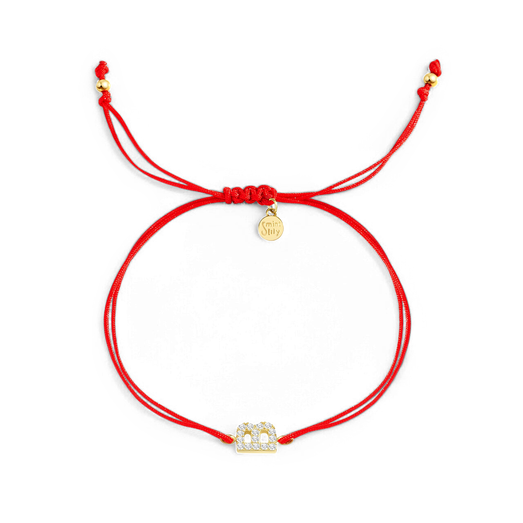 Initial String Adjustable Bracelet