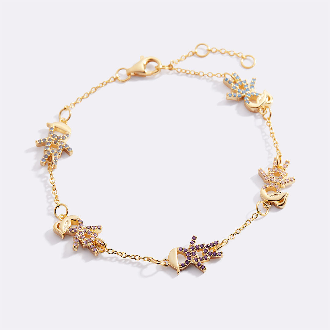 Personalized Mom Bracelet With Birthstone Kids