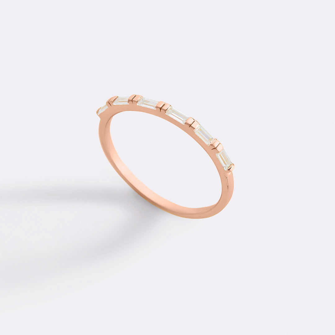 Baguette White Diamond Ring
