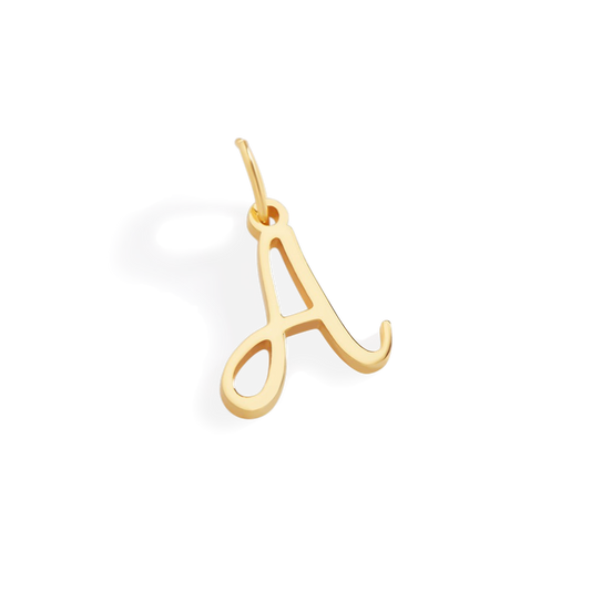 Cursive Initial Charm – Gold