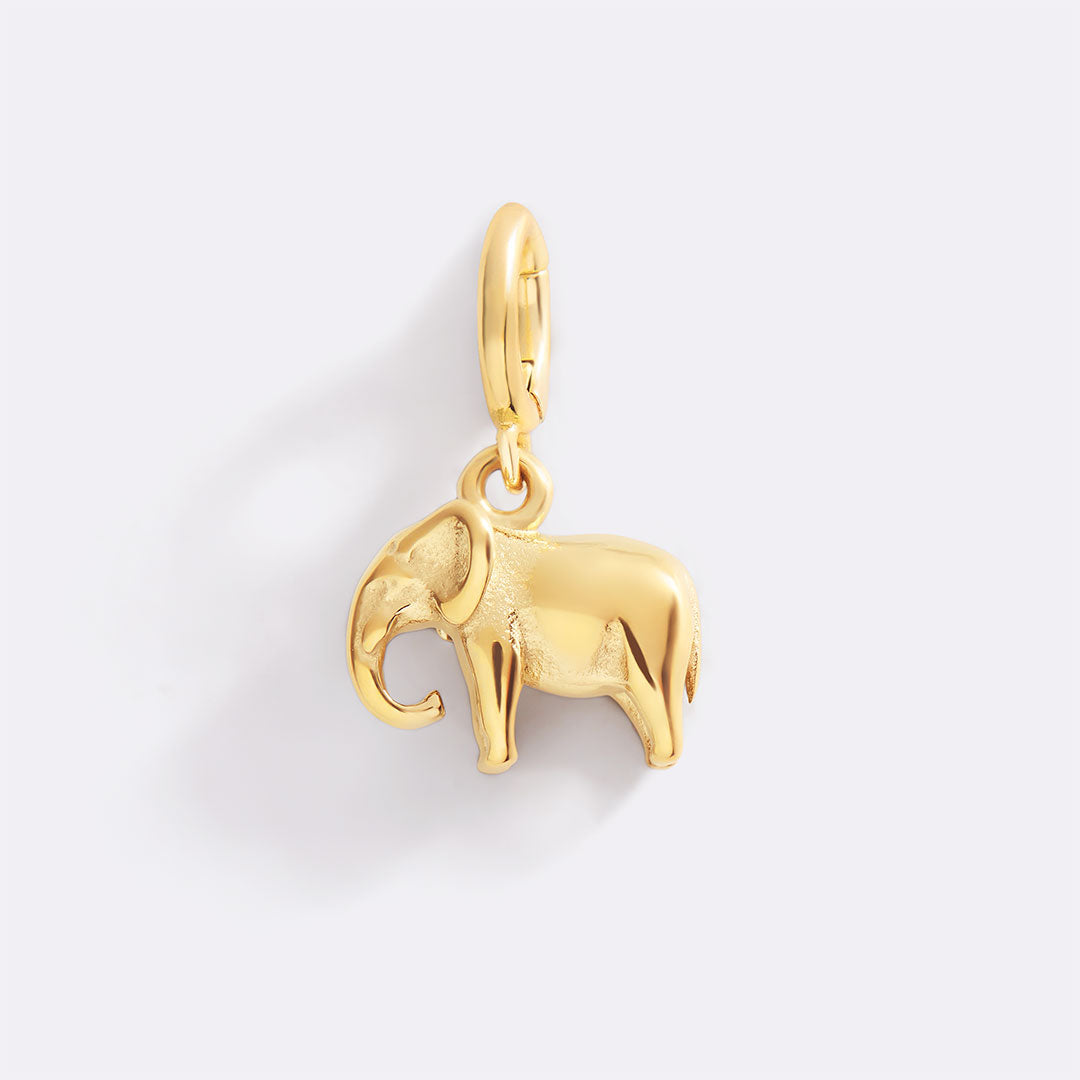 Golden Elephant Charm – Luck & Positivity