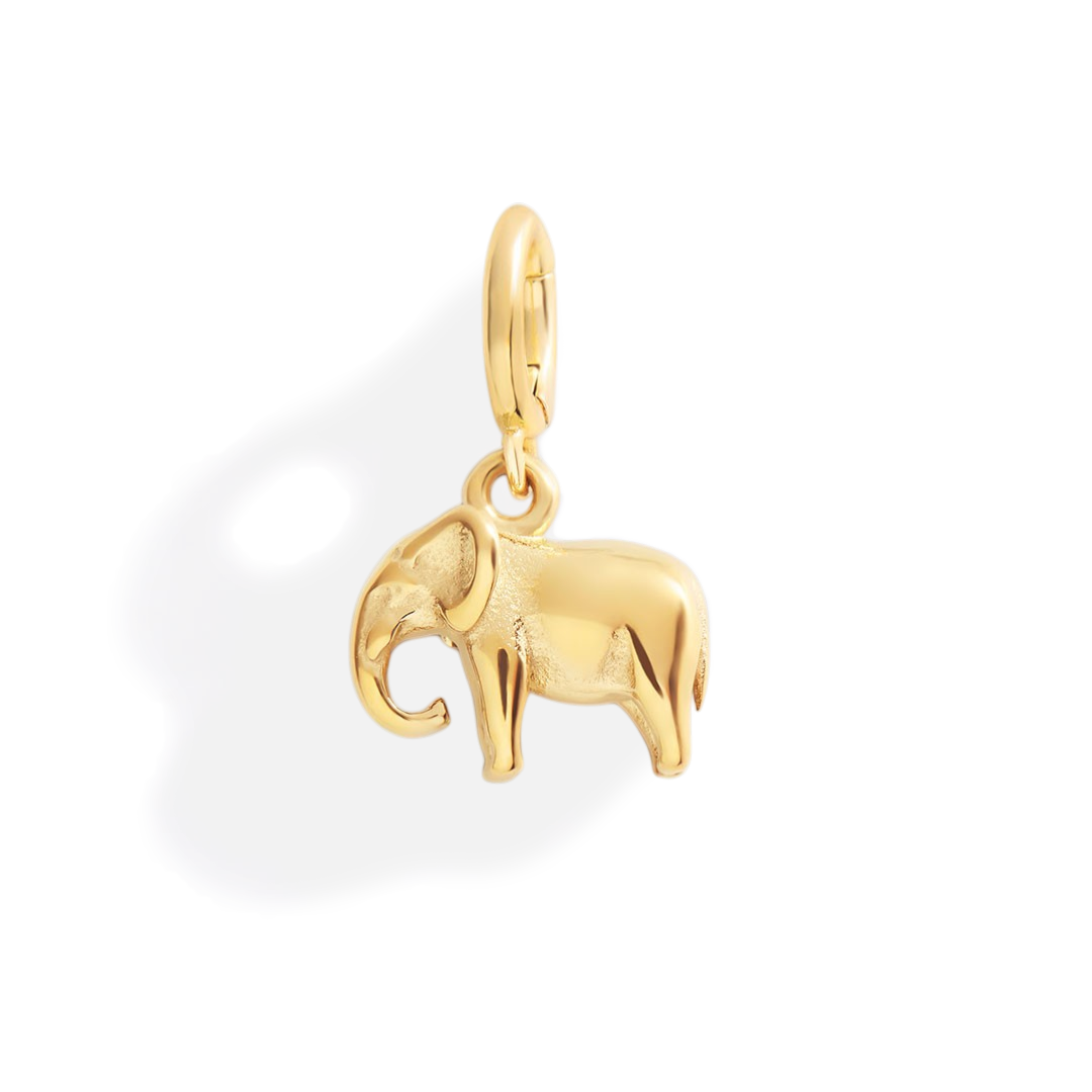Golden Elephant Charm – Luck & Positivity
