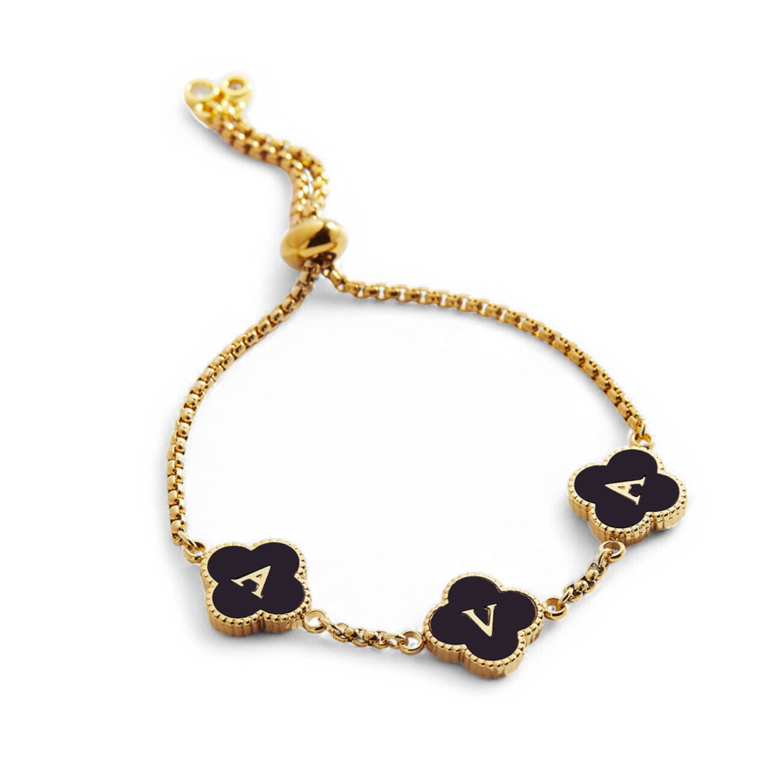 Colorful Clover Custom Name Bracelet