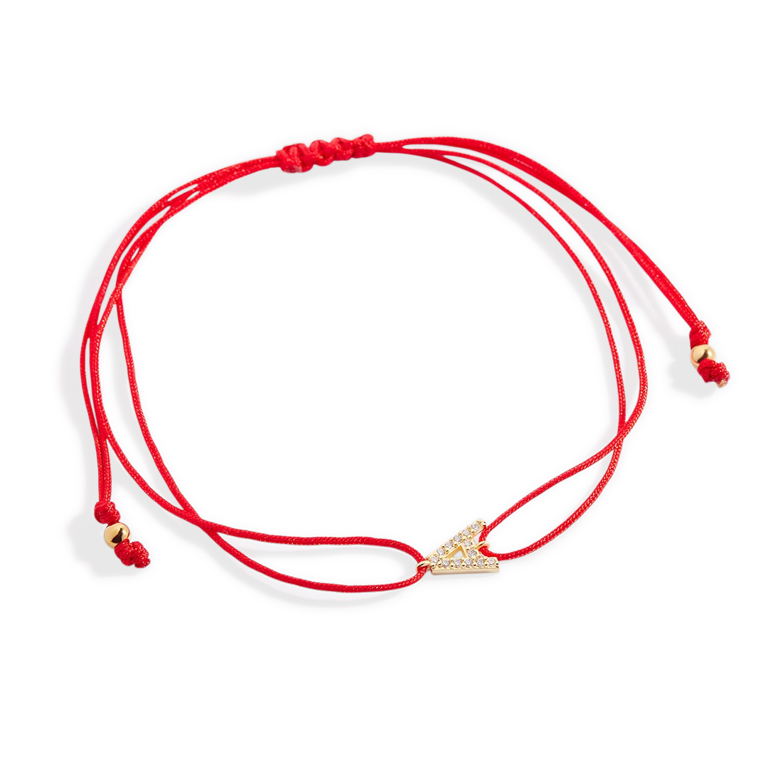 Initial String Adjustable Bracelet