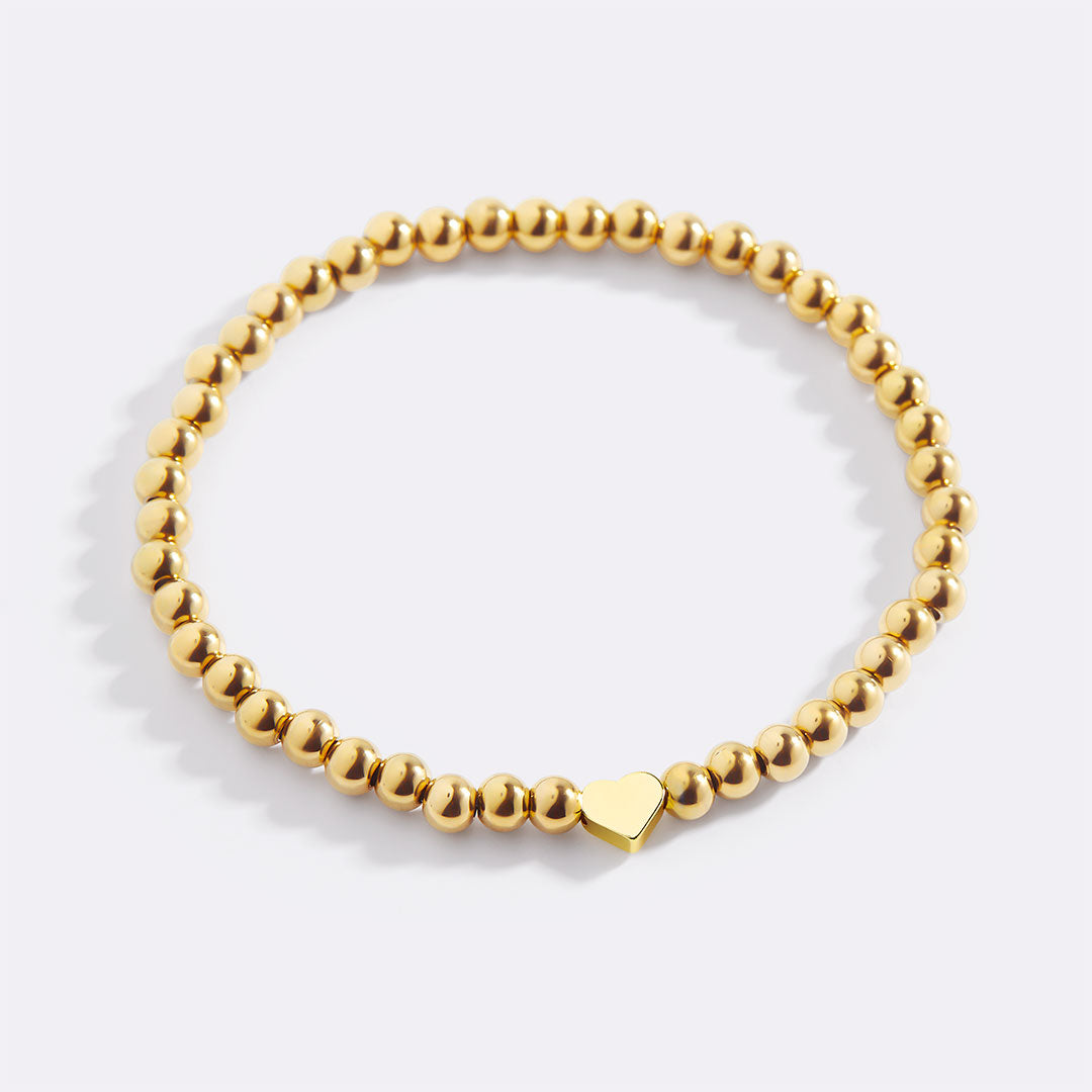 Heart Beaded Stacking Bracelet