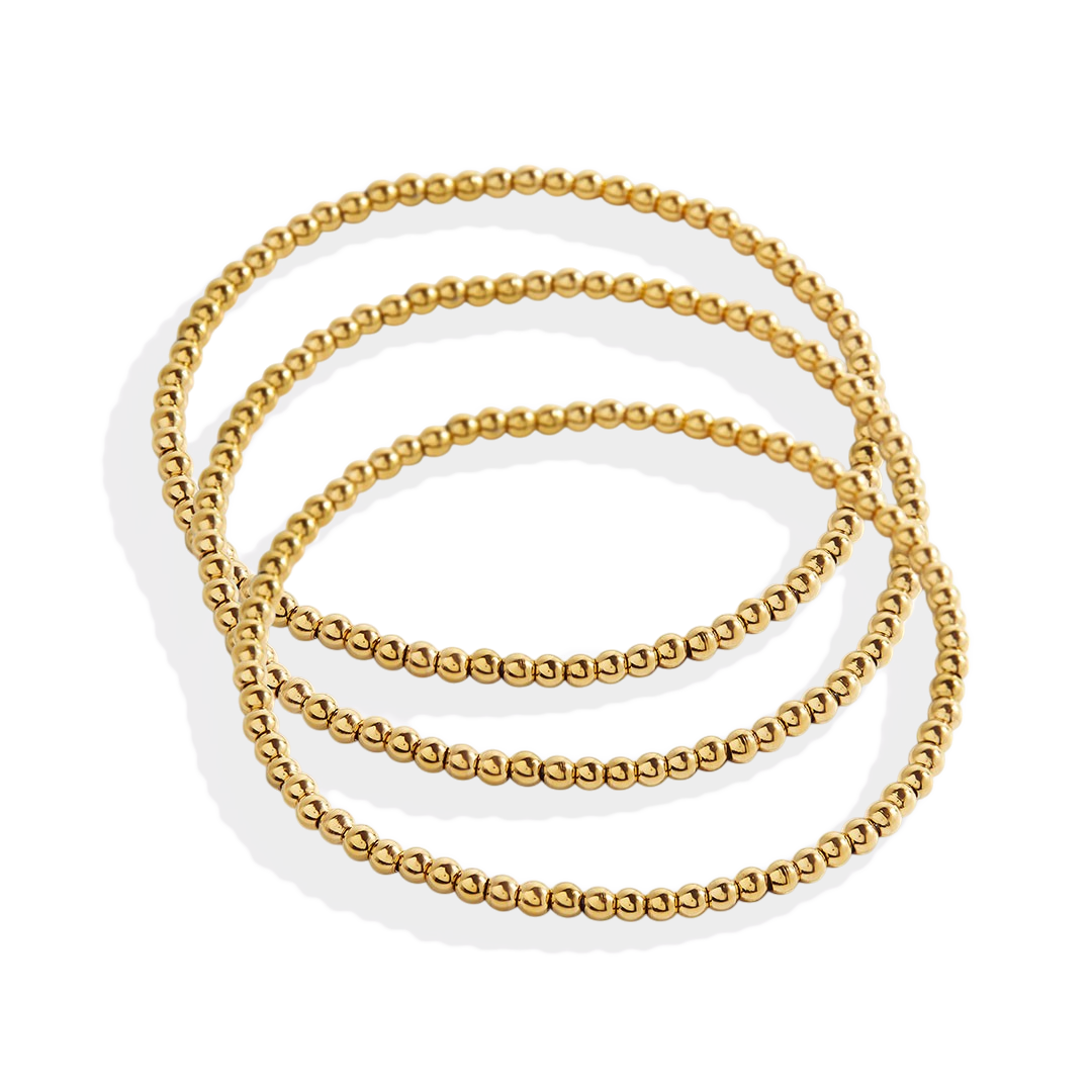 3mm Beaded Bracelet Stacking Set