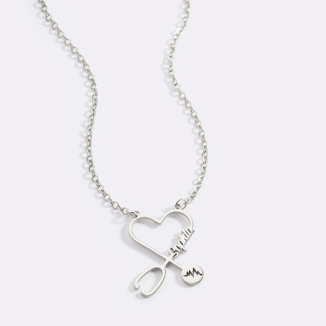 Stethosope Name Necklace