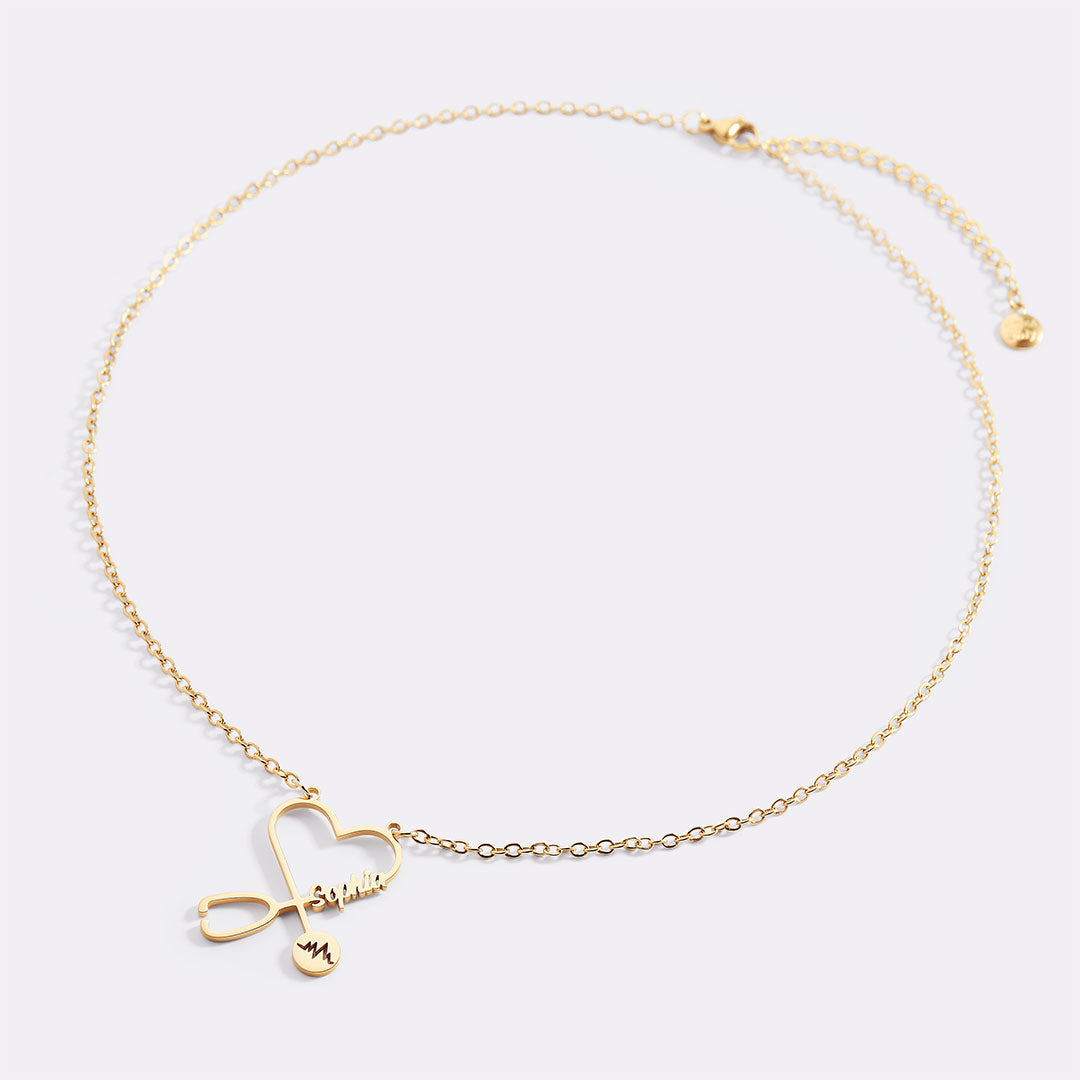 Stethosope Name Necklace