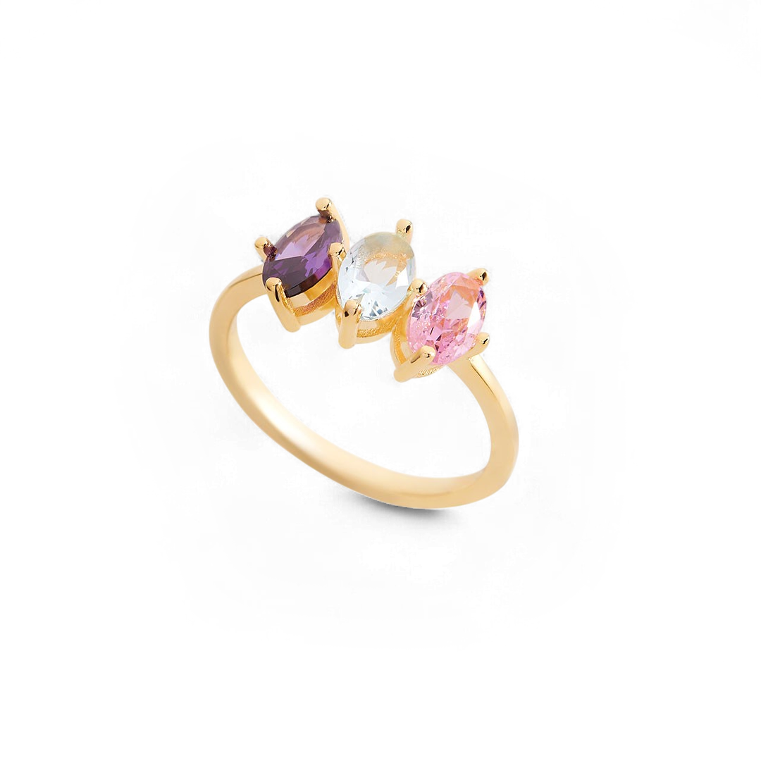 Birthstone Marquis-Cut Ring