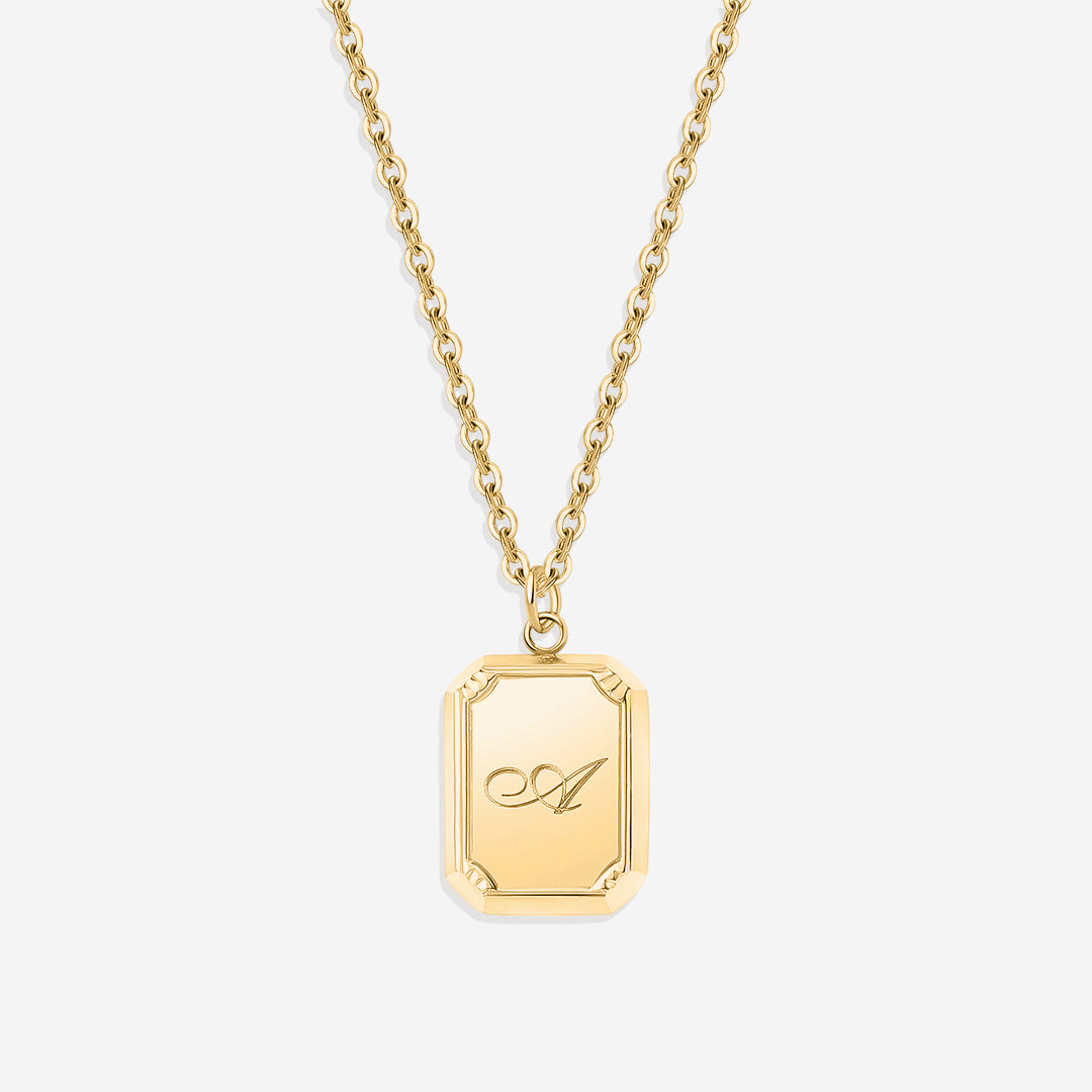 Gold Initial Pendant Necklace