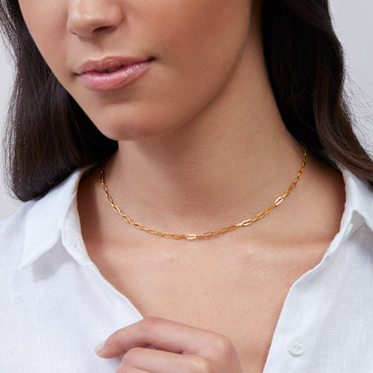 Rope & Paperclip Chain Necklace Duo