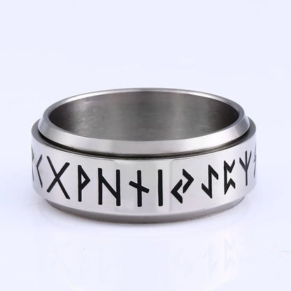 Vintage Nordic Rune Ring for Men