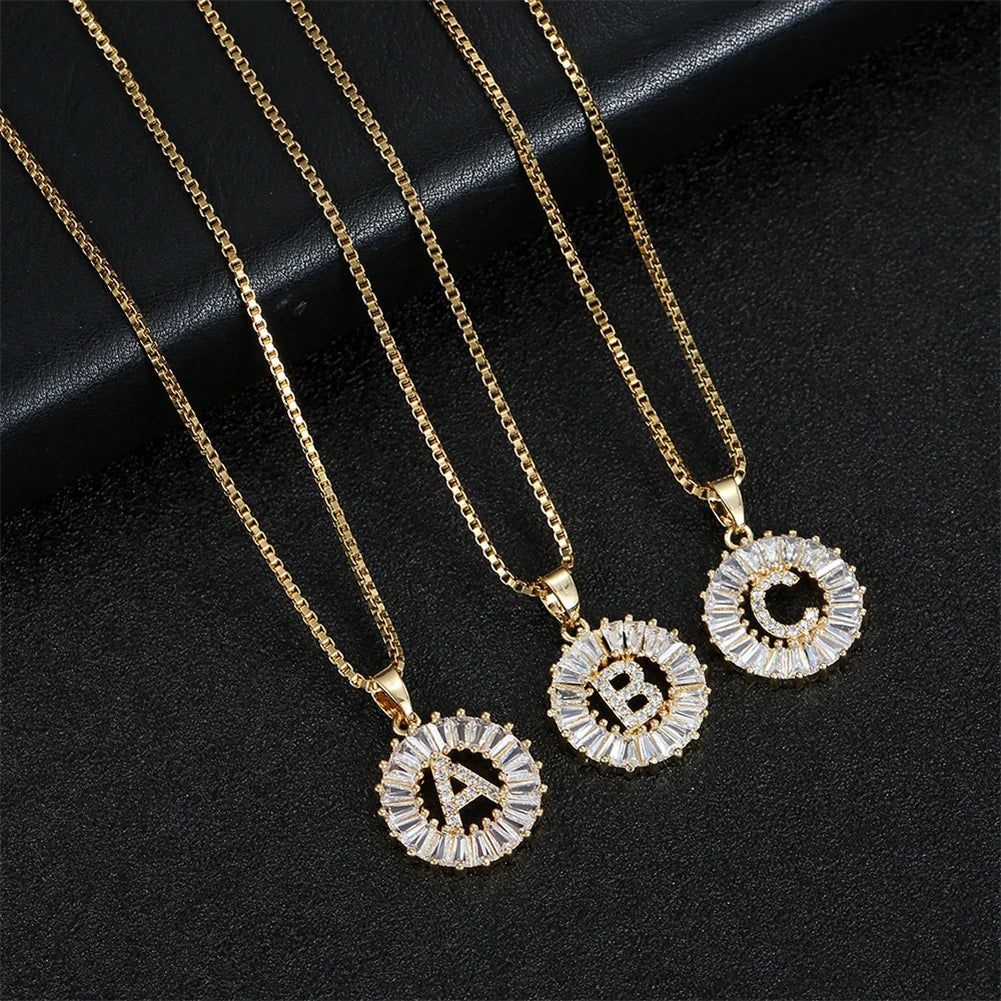 Personalized Initial Necklace – 18K Gold Plated Dainty Pendant, Custom Letter Jewelry