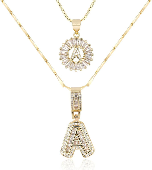 Personalized Initial Necklace – 18K Gold Plated Dainty Pendant, Custom Letter Jewelry