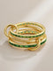 Eternal Link Ring – Emerald Glow