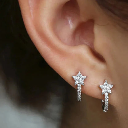 Elyse Star Hoop Earrings