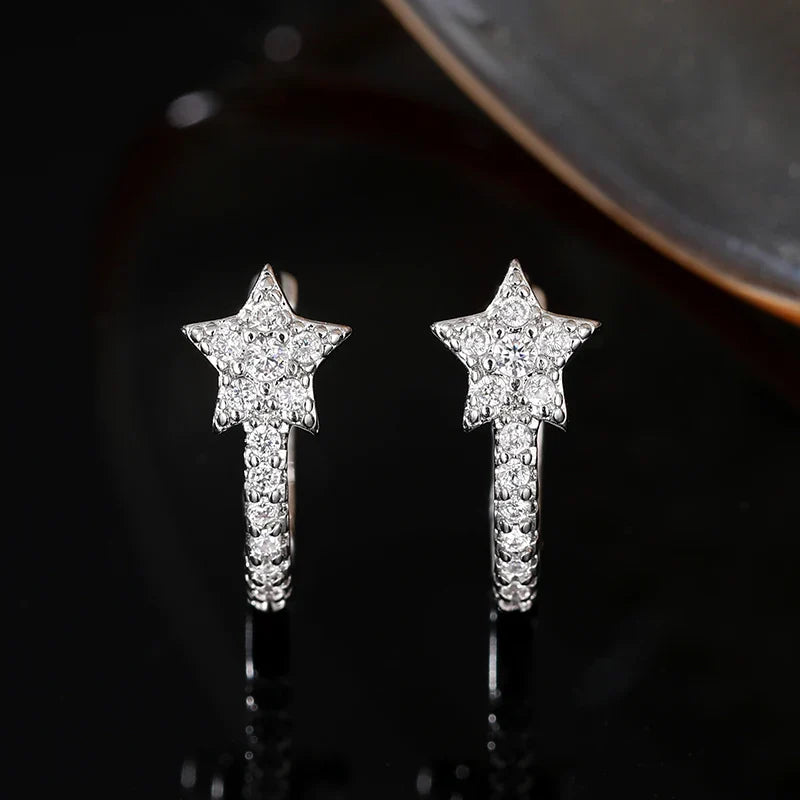 Elyse Star Hoop Earrings