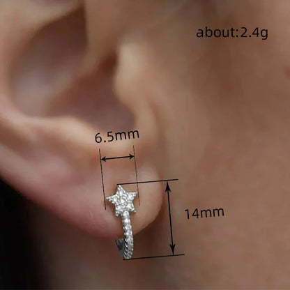 Elyse Star Hoop Earrings