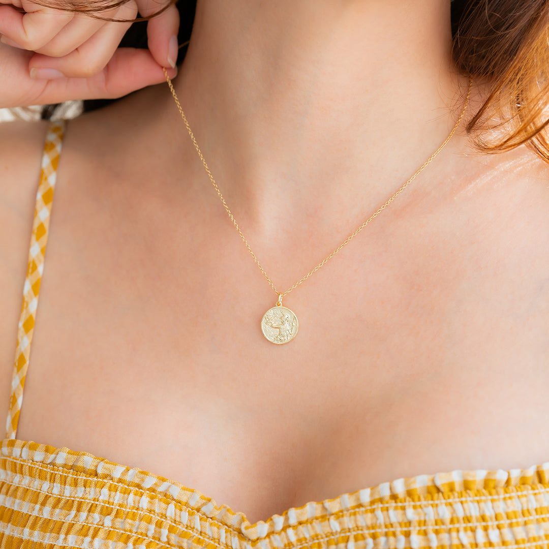 Greek Goddess Pendant Necklace