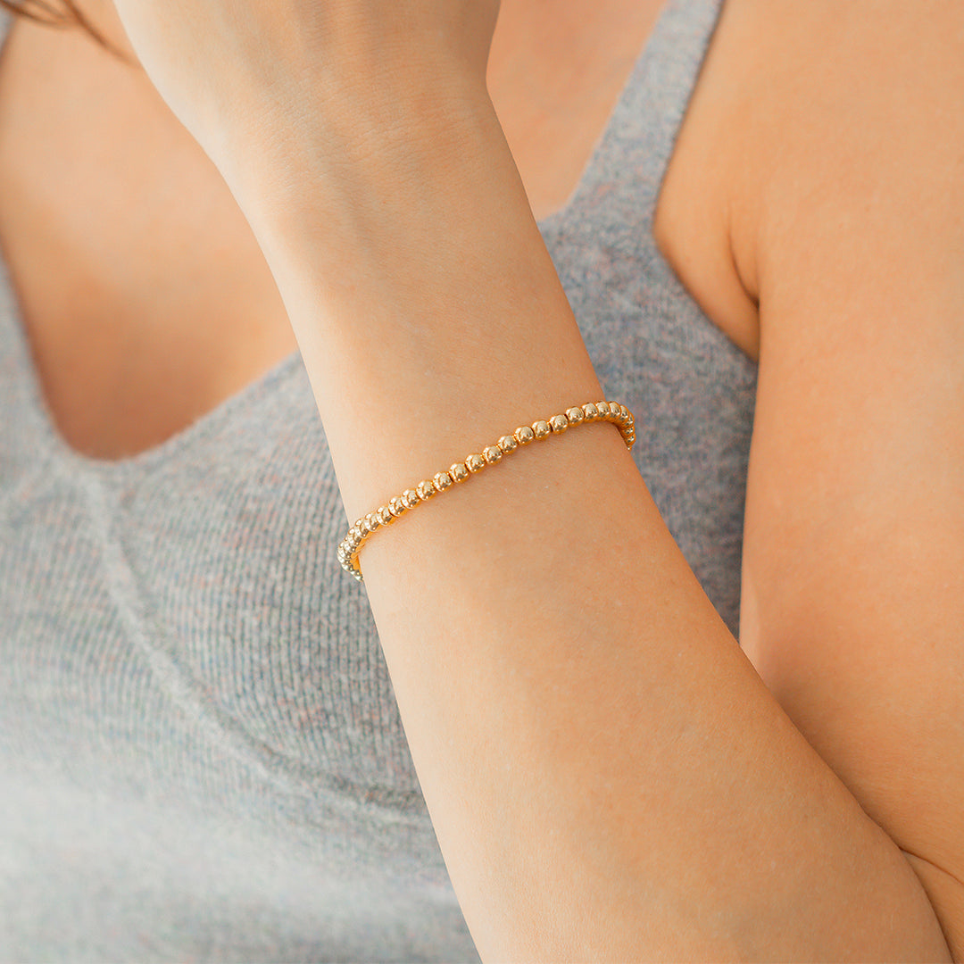 Dainty Gold Beaded Bracelet