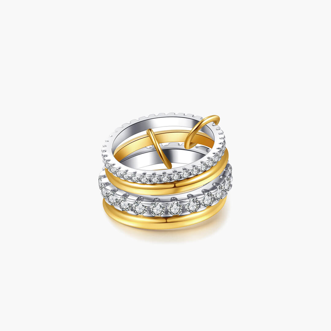 Ramona Rhinestone Stacked Ring