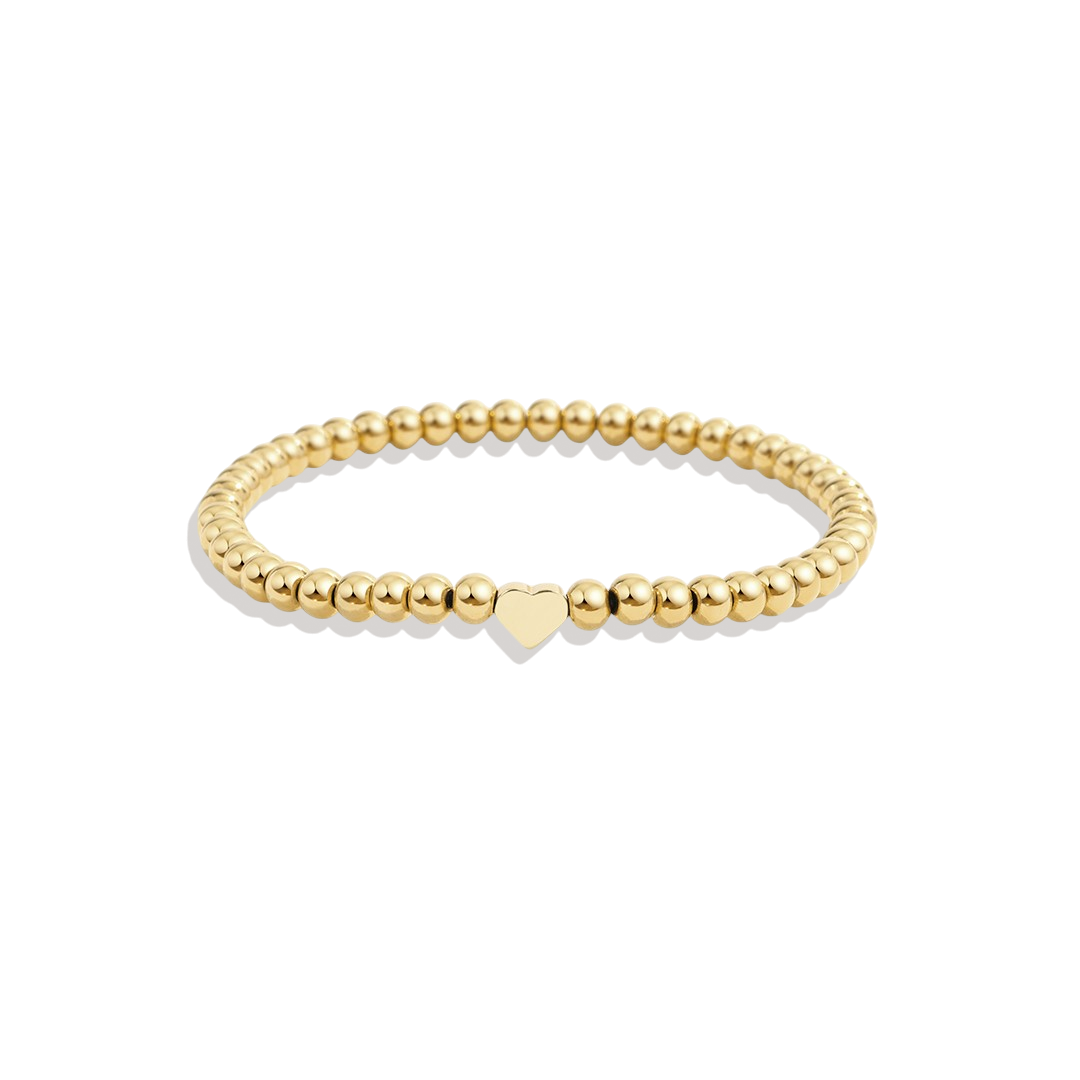 Heart Beaded Stacking Bracelet