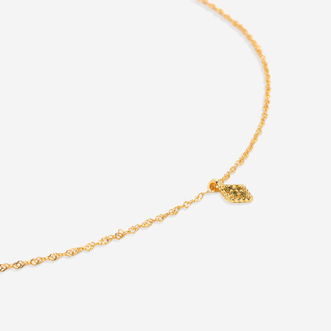 Dainty Birthstone Kite Necklace