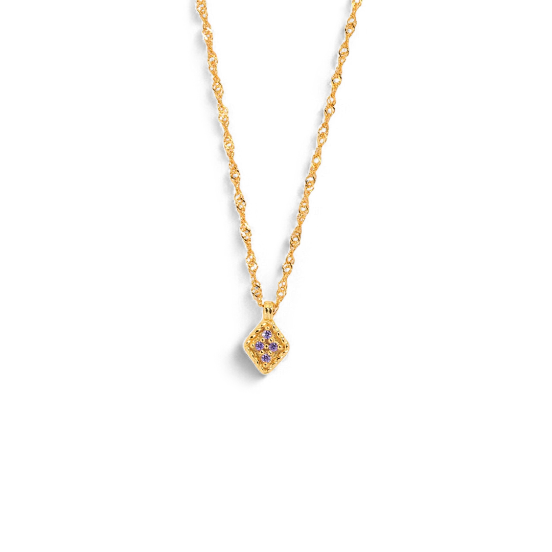 Dainty Birthstone Kite Necklace